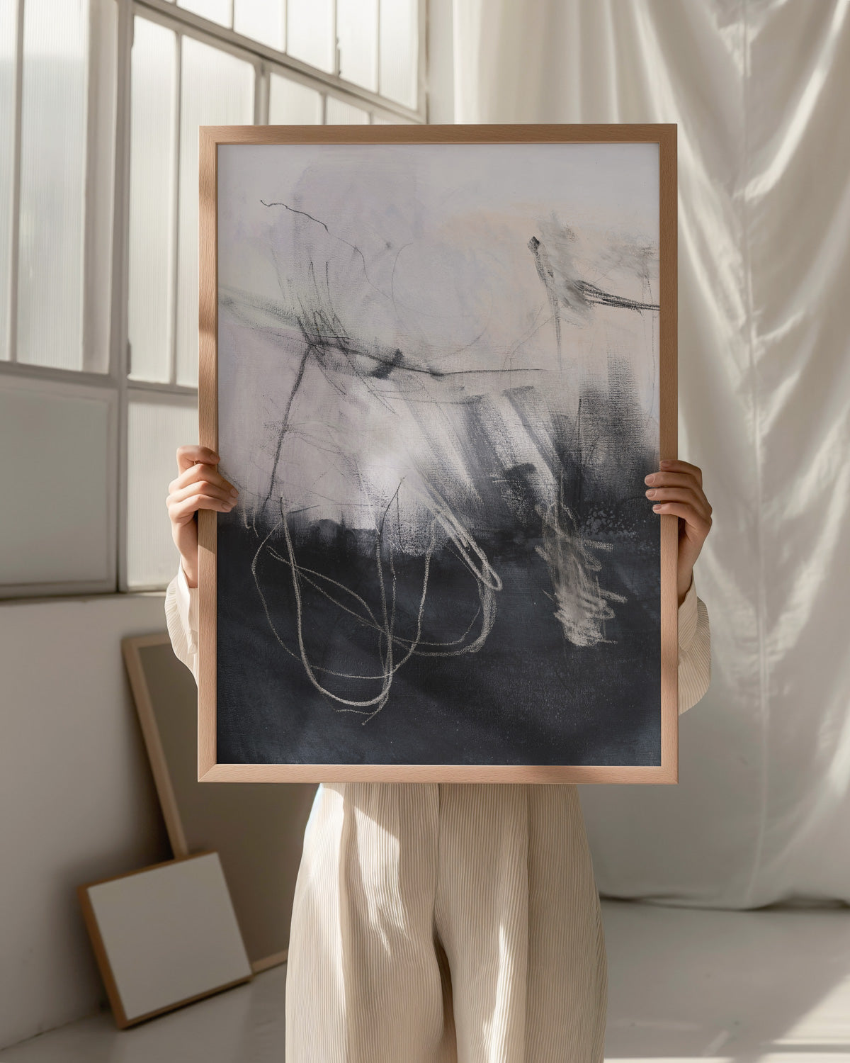 Abstract Schilderij zwart wit - Art print - Kunsteditie - Gelimiteerde editie - Limited edition art print - Kunstenaar Gent - artroomshop.com